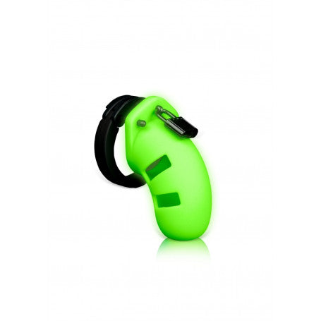 Cintura di castità Model 20 Cock Cage - 3,5'' - GitD - Neon Green/Black