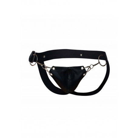 Slip uomo sospensorio nero DNGEON Snap Jockstrap