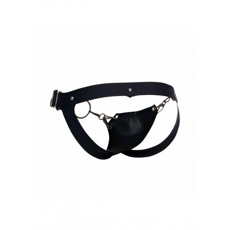 Slip uomo sospensorio nero DNGEON Snap Jockstrap