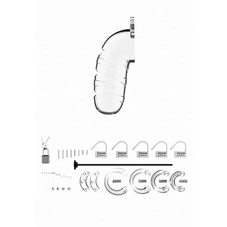 Gabbia di castità uomo con dilatatore uretra - Model 17- Cock Cage - Transparent