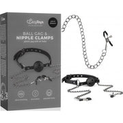 Morso bondage con pinze per capezzoli ball gag nipple clamps