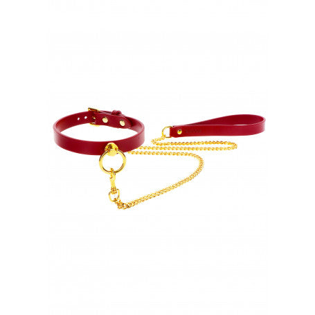 COLLARE CON GUINZAGLIO O-RING COLLAR AND CHAIN LEASH