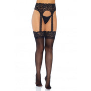 Collant Opaque Garterbelt Stockings black