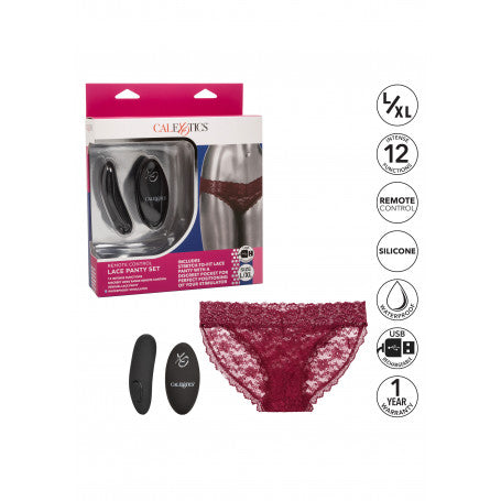 SLIP CON OVETTO VIBRANTE REMOTE CONTROL LACE PANTY SET