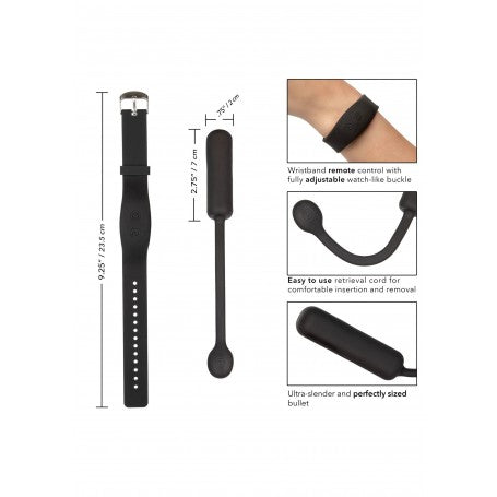 STIMOLATORE VAGINALE VIBRATORE WRISTBAND REMOTE PETITE BULLET